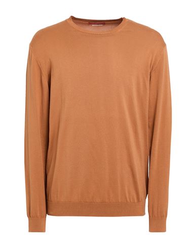 Daniele Fiesoli Man Sweater Camel Size L Cotton In Brown