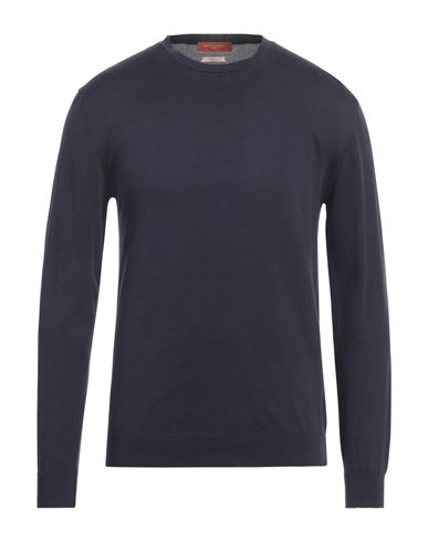 Daniele Fiesoli Man Sweater Midnight Blue Size S Merino Wool, Polyamide In Blue