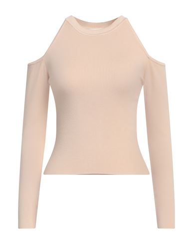 VICOLO VICOLO WOMAN SWEATER BEIGE SIZE ONESIZE VISCOSE, POLYESTER 
