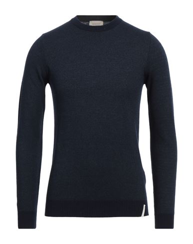 Brooksfield Man Sweater Midnight Blue Size 42 Wool, Cotton, Polyamide In Blue