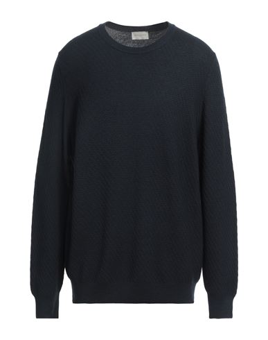 Brooksfield Man Sweater Midnight Blue Size 46 Virgin Wool In Blue