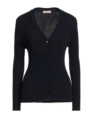 Purotatto Woman Cardigan Midnight Blue Size 12 Cotton In Blue