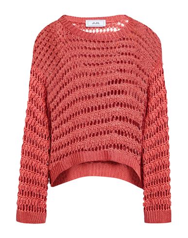 Jijil Woman Sweater Brick Size 6 Linen, Viscose In Red