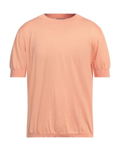 Daniele Fiesoli Man Sweater Apricot Size L Cotton In Orange