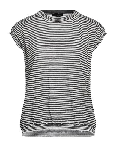 Roberto Collina Woman Sweater Black Size Xs Cotton, Linen, Polyester In Black