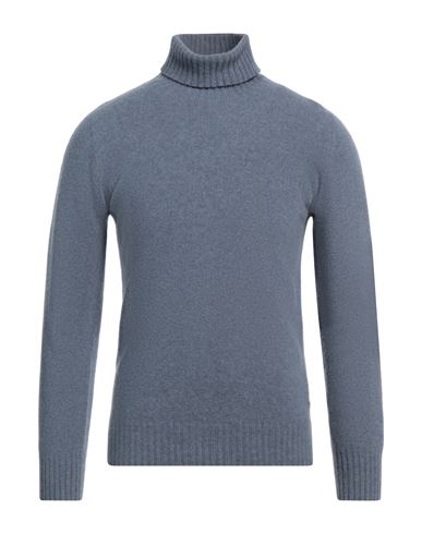Altea Man Turtleneck Light Blue Size M Virgin Wool, Cashmere In Blue