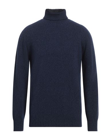 Altea Man Turtleneck Midnight Blue Size M Virgin Wool, Cashmere In Blue