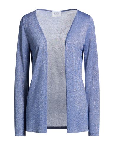 Be You By Geraldine Alasio Woman Cardigan Blue Size M Viscose, Polyamide, Polyester