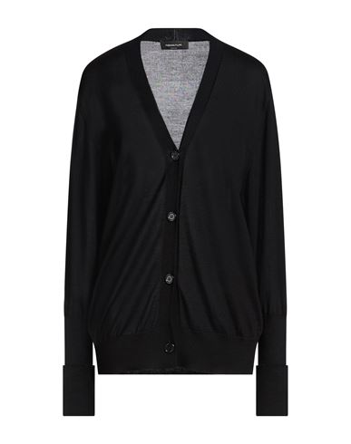 Fabiana Filippi Woman Cardigan Black Size 8 Cashmere, Silk In Black