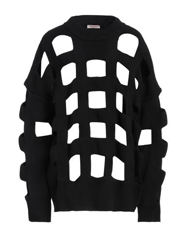 Valentino Garavani Woman Sweater Black Size M Virgin Wool In Black