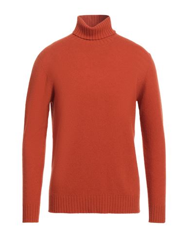 Altea Man Turtleneck Orange Size L Virgin Wool, Cashmere In Orange