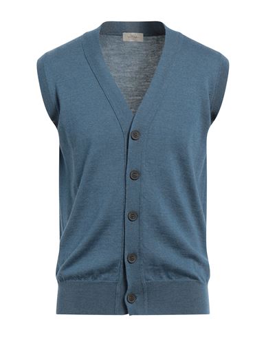 Altea Man Cardigan Pastel Blue Size L Virgin Wool In Blue