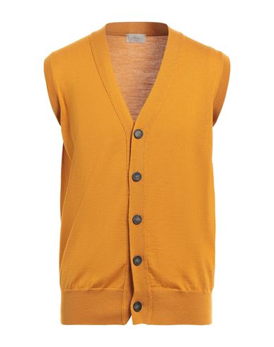 Altea Man Cardigan Marigold Size L Virgin Wool In Yellow