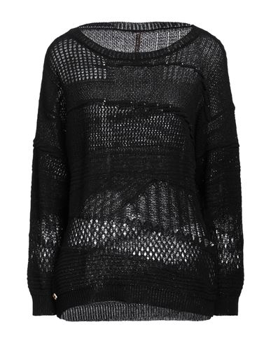 Manila Grace Woman Sweater Black Size S Cotton, Polyester In Black