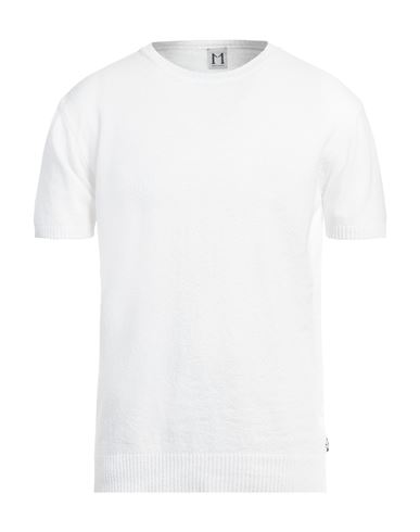 Molo Eleven Man Sweater White Size L Cotton, Polyamide In White