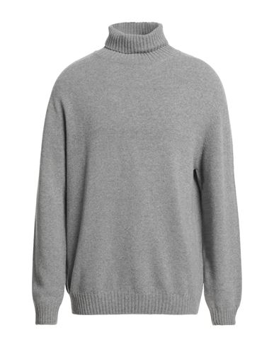 Zanieri Man Turtleneck Grey Size 48 Virgin Wool, Cashmere
