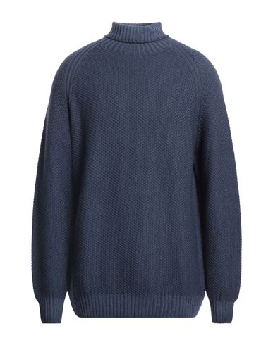 H953 Man Turtleneck Lead Size 46 Merino Wool In Blue