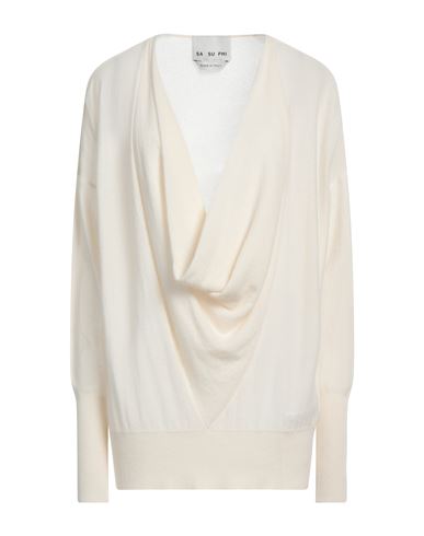 Sa Su Phi Cowl-neck Fine-knit Jumper In White