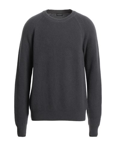 Zanieri Man Sweater Lead Size 44 Merino Wool, Cashmere In Grey