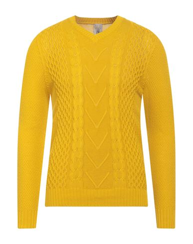 H953 Man Sweater Marigold Size 44 Cotton In Yellow