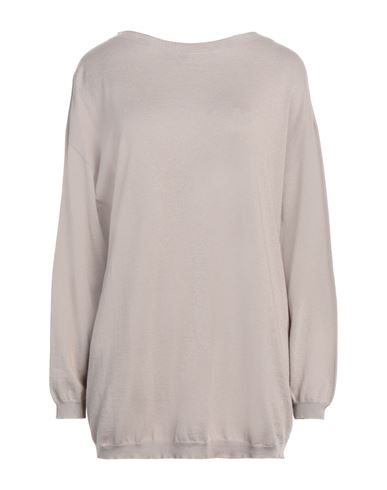 Alpha Studio Woman Sweater Taupe Size 10 Cotton, Cashmere In Grey