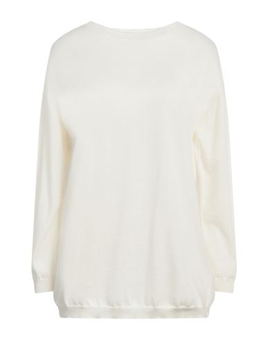 Alpha Studio Woman Sweater Cream Size 10 Cotton, Cashmere In White