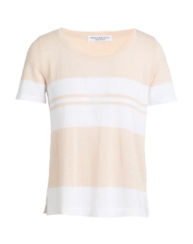 Amina Rubinacci Woman Sweater Sand Size 6 Linen, Cotton In Beige