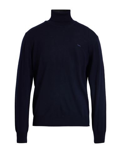 Harmont & Blaine Man Turtleneck Navy Size Xl Wool In Black