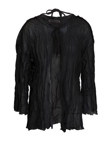 Liviana Conti Woman Cardigan Black Size 12 Viscose, Metallic Fiber In Black
