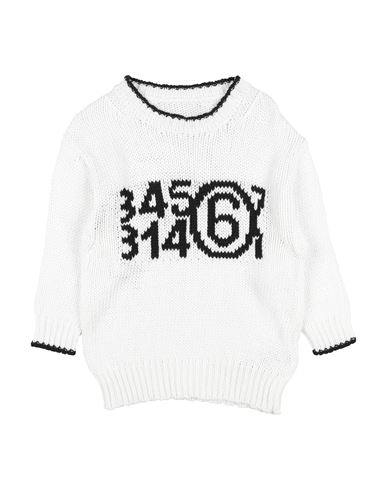 Mm6 Maison Margiela Toddler Sweater White Size 6 Cotton, Nylon In White