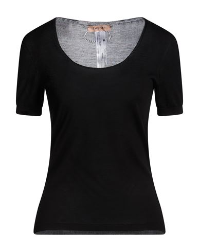 Twinset Woman Sweater Black Size S Silk