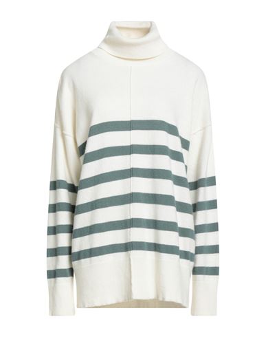 N.o.w. Andrea Rosati Cashmere N. O.w. Andrea Rosati Cashmere Woman Turtleneck Green Size M Wool, Viscose, Cashmere, Nylon In White