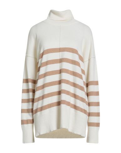 N.o.w. Andrea Rosati Cashmere N. O.w. Andrea Rosati Cashmere Woman Turtleneck Brown Size M Wool, Viscose, Cashmere, Nylon In White