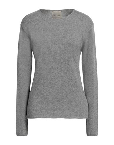 N.o.w. Andrea Rosati Cashmere N. O.w. Andrea Rosati Cashmere Woman Sweater Grey Size Xl Cashmere, Wool, Viscose, Nylon In Grey