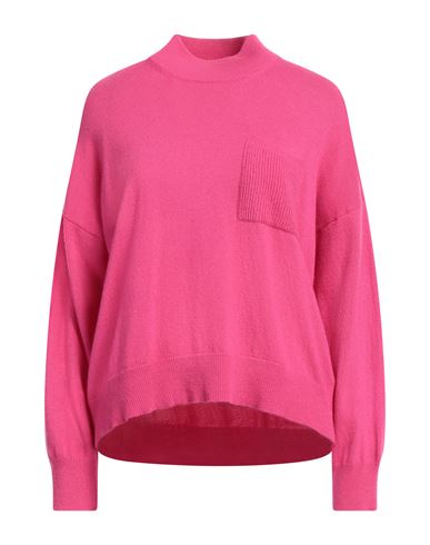 N.o.w. Andrea Rosati Cashmere N. O.w. Andrea Rosati Cashmere Woman Turtleneck Fuchsia Size S Wool, Viscose, Cashmere, Nylon In Pink