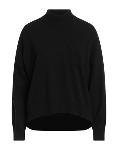N.o.w. Andrea Rosati Cashmere N. O.w. Andrea Rosati Cashmere Woman Turtleneck Black Size M Wool, Viscose, Cashmere, Nylon In Black