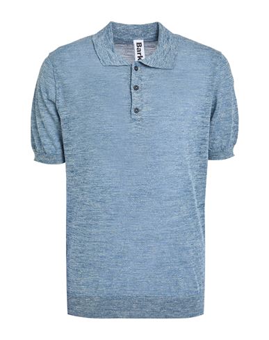 Bark Man Sweater Slate Blue Size 40 Linen, Polyester In Blue