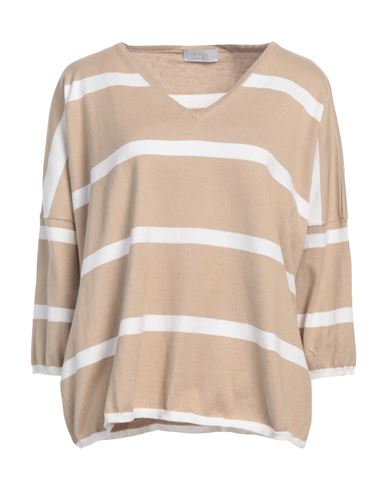 BE YOU BY GERALDINE ALASIO BE YOU BY GERALDINE ALASIO WOMAN SWEATER BEIGE SIZE S COTTON, CASHMERE 
