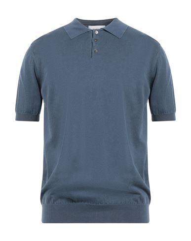 Alpha Studio Man Sweater Slate Blue Size 44 Cotton