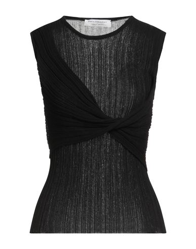 Philosophy Di Lorenzo Serafini Woman Sweater Black Size 8 Viscose, Polyamide In Black