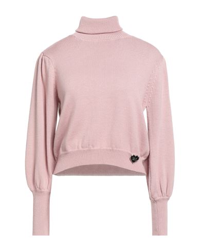 Giulia N Couture Woman Turtleneck Pink Size M Wool, Acrylic In Pink