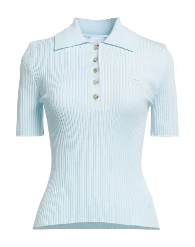 Courrèges Woman Sweater Light Blue Size S Viscose, Polyester