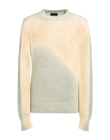 Roberto Collina Man Sweater Sage Green Size 38 Cotton, Polyamide In Green