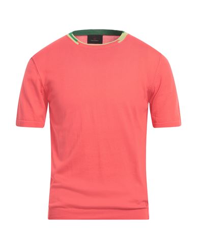 Peuterey Man Sweater Coral Size M Cotton In Red