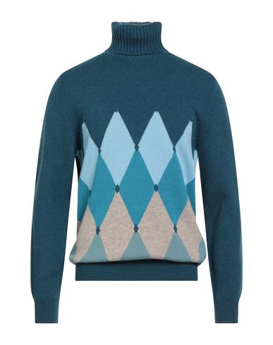 Ballantyne Of Peebles Man Turtleneck Deep Teal Size 44 Cashmere In Green