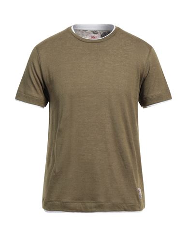 Bob Man T-shirt Military Green Size L Linen, Cotton, Polyester In Brown