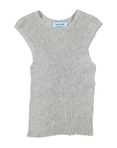 Mimisol Toddler Girl Sweater Grey Size 6 Cotton In Grey