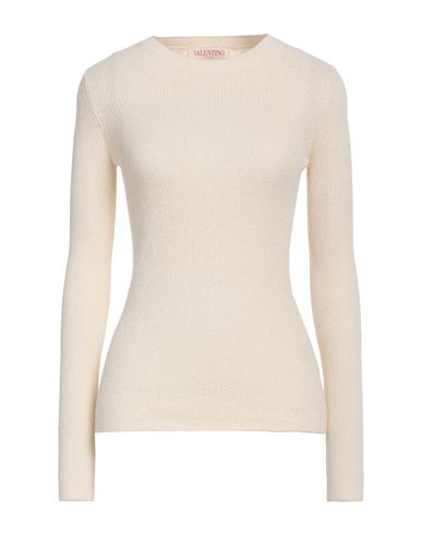 Valentino Garavani Woman Sweater Beige Size M Silk, Viscose