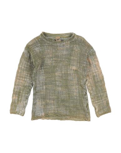 Please Toddler Boy Sweater Military Green Size 4 Cotton, Linen In Green