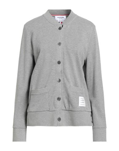 Thom Browne Woman Cardigan Light Grey Size 10 Cotton In Gray